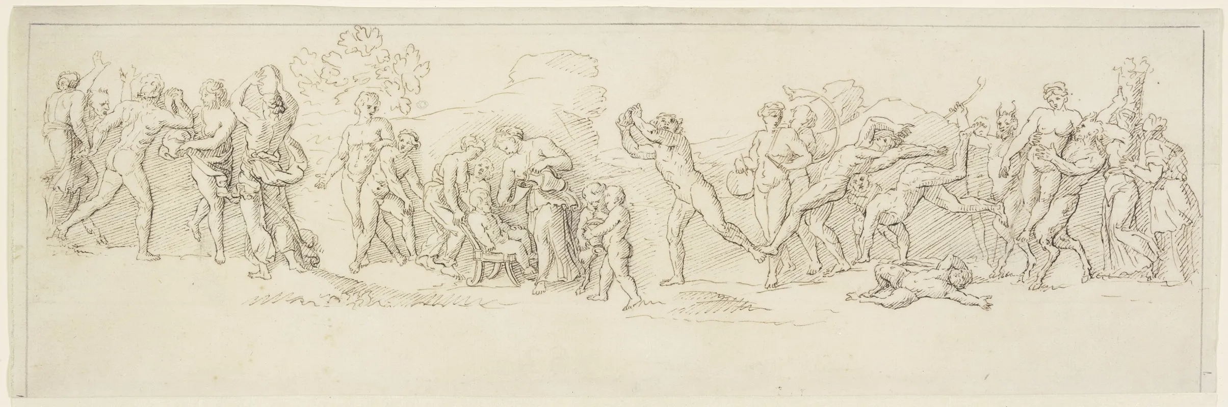 Die Erziehung Des Bacchus by Raymond Lafage - Canvas Print
