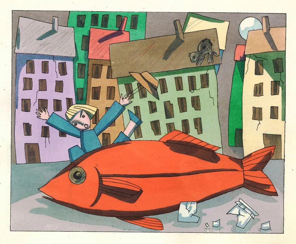 Die Fischreise Pl 02 by Tom Seidmann-Freud - Canvas Print