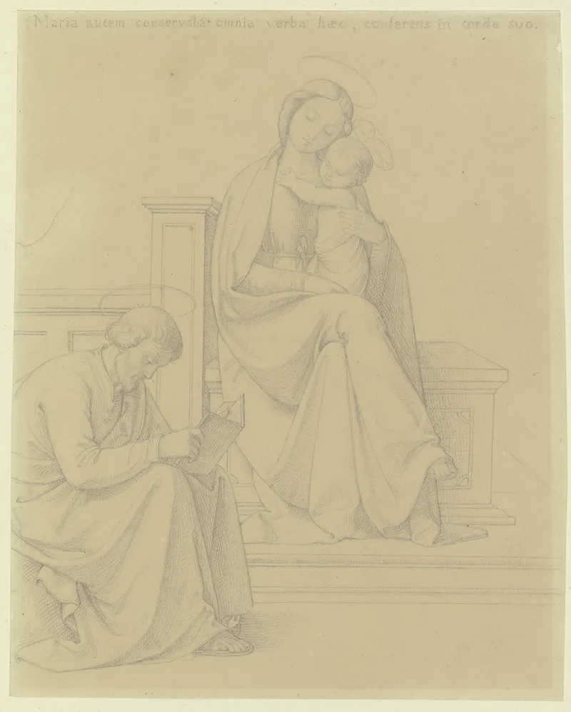 Die Heilige Familie Joseph Lesend
