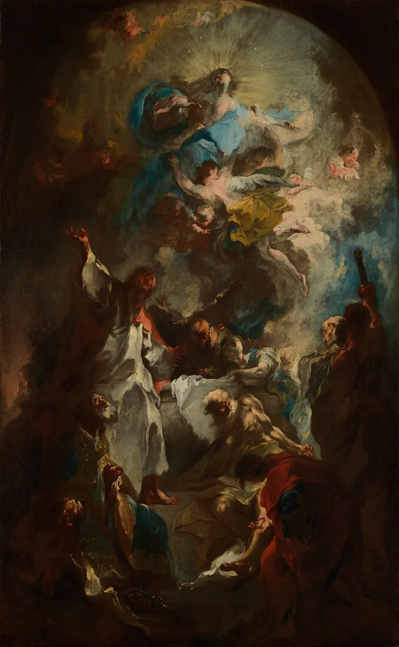 Die Himmelfahrt Mariens by Franz Anton Maulbertsch - Canvas Print