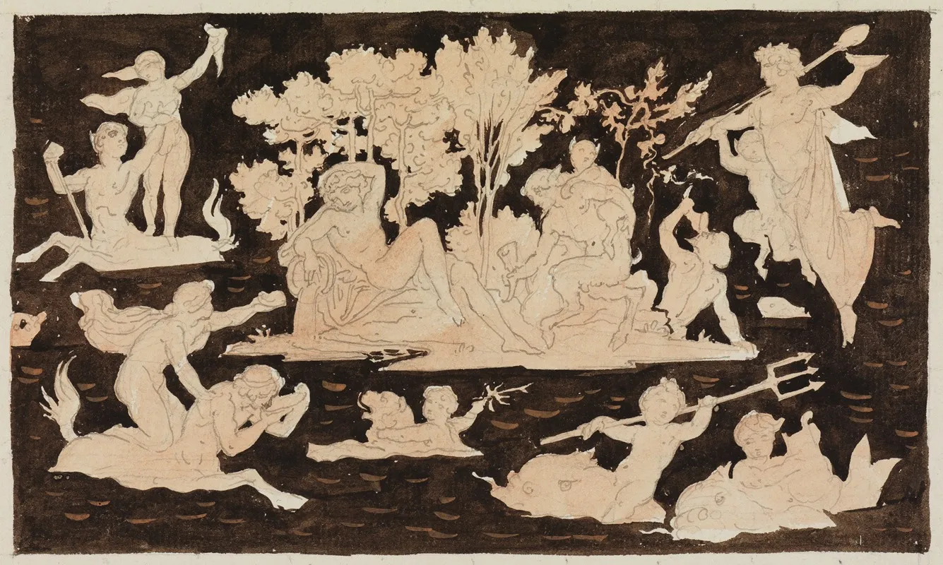 Die Insel Andros by Moritz von Schwind - Canvas Print