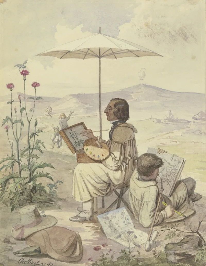 Die Maler Im Freien Bei Der Arbeit