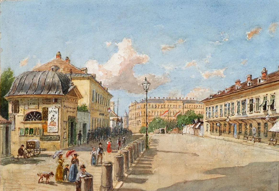Die Mariahilfer Linie In Wien 2 by Franz Reinhold - Canvas Print