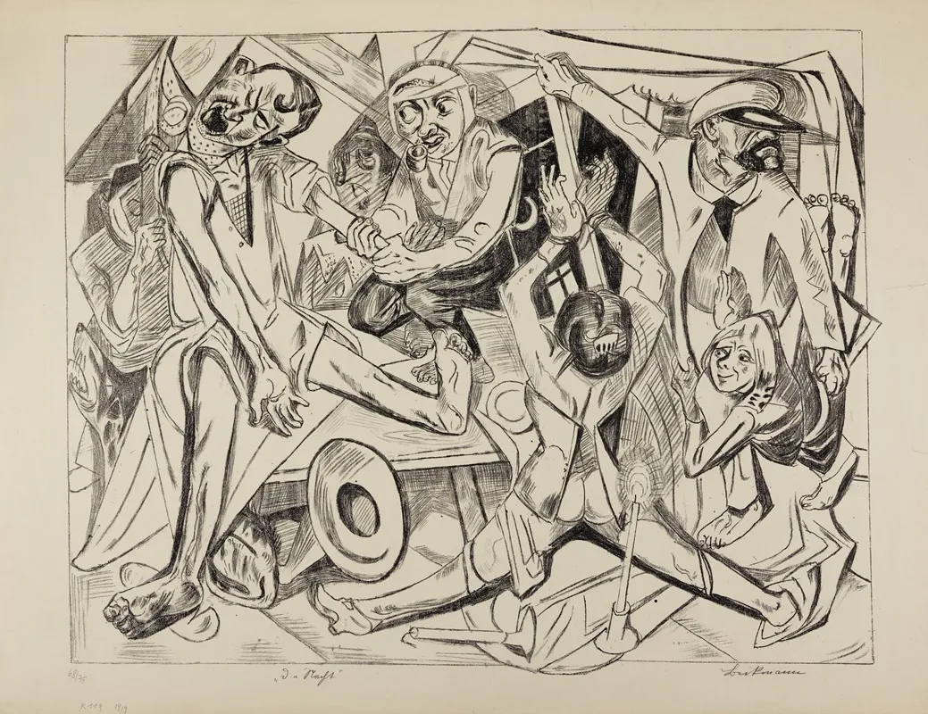 Die Nacht 2 by Max Beckmann - Canvas Print