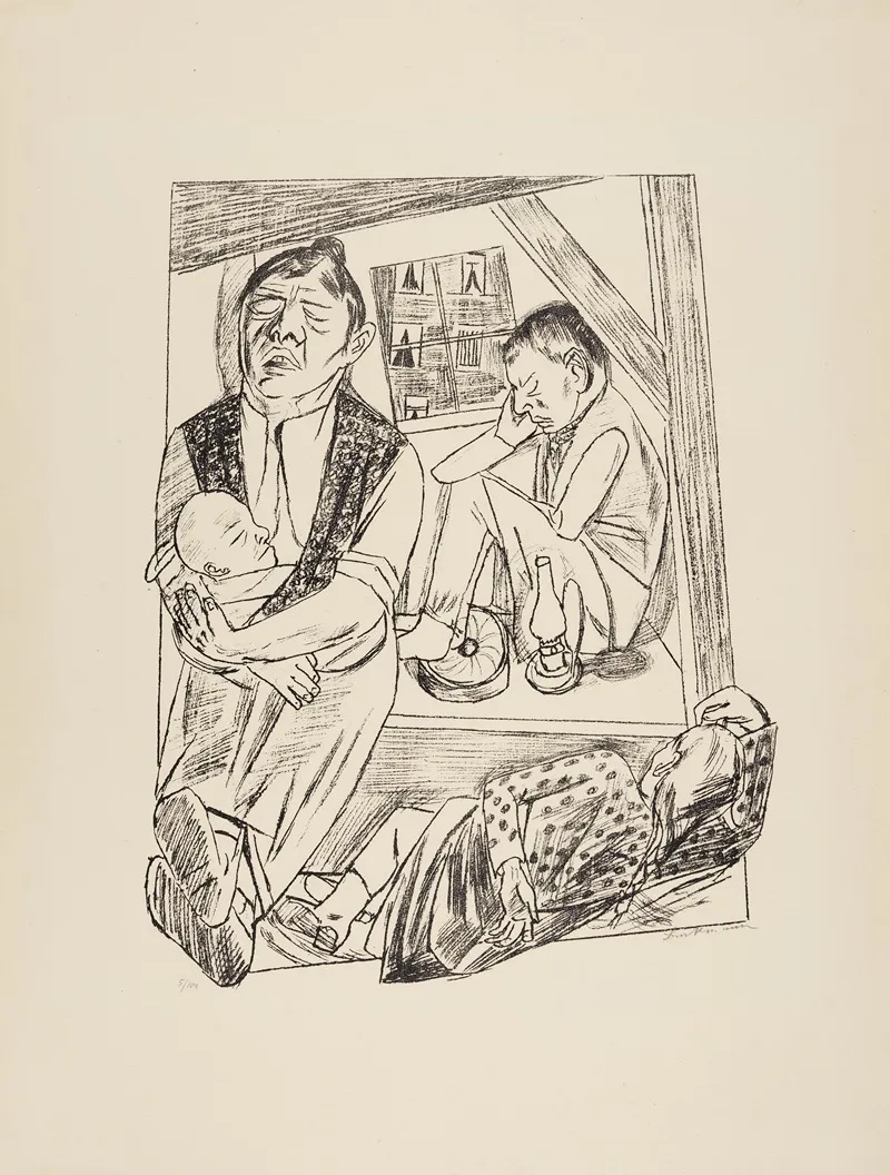 Die Nacht 4 by Max Beckmann - Canvas Print