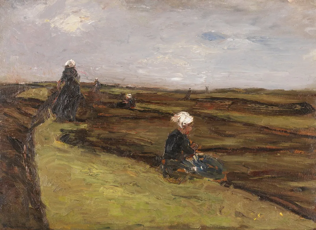 Die Netzflickerinnen by Max Liebermann - Canvas Print