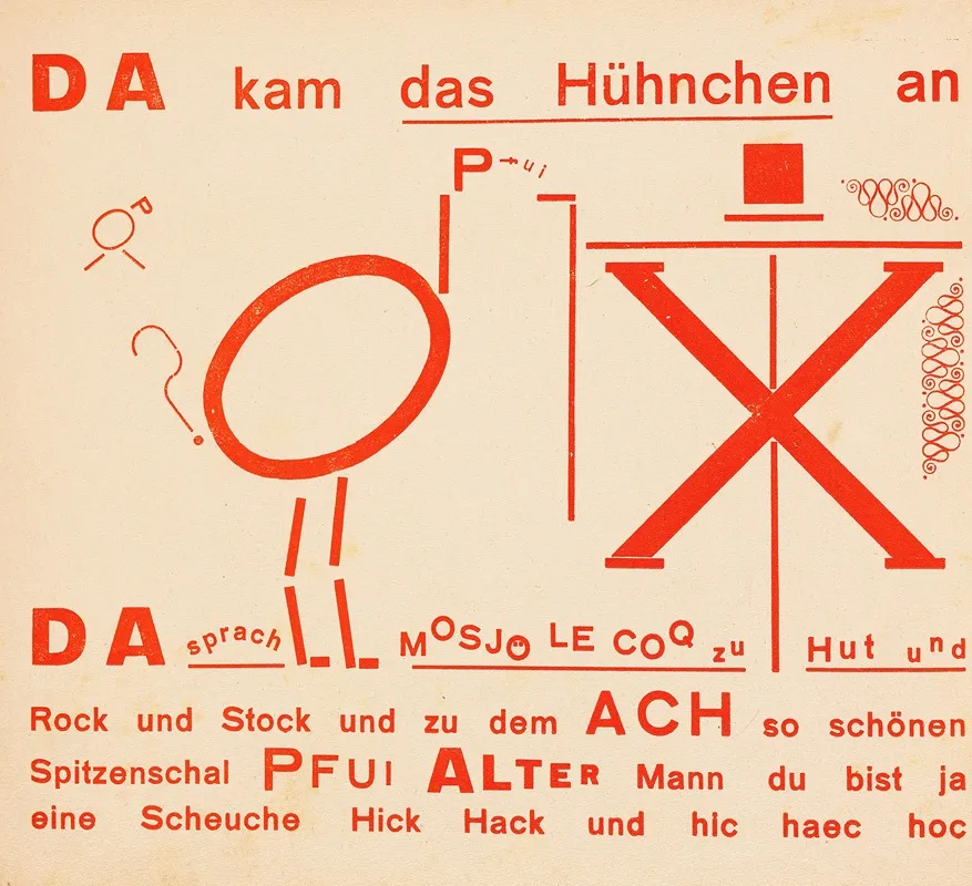 Die Scheuche by Kurt Schwitters - Canvas Print