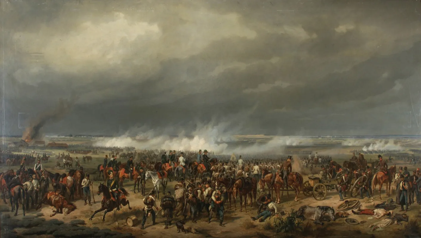 Die Schlacht Bei Komorn 2 by Albrecht von Adam - Canvas Print