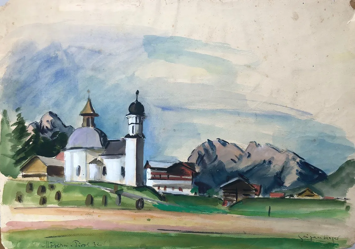 Die Seekirche Hl Kreuz In Mosern Bei Seefeld In Tirol