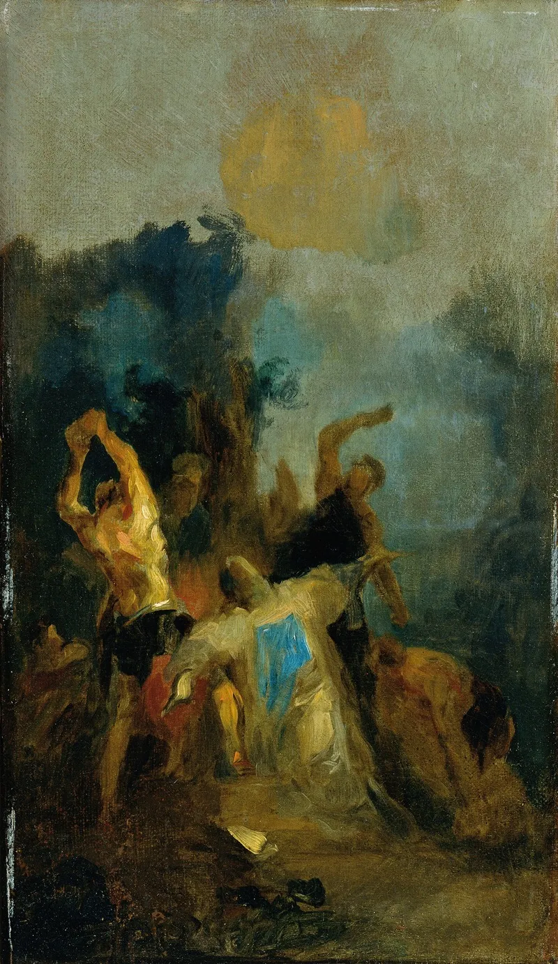 Die Steinigung Des Heiligen Stephanus by Franz Anton Maulbertsch - Canvas Print