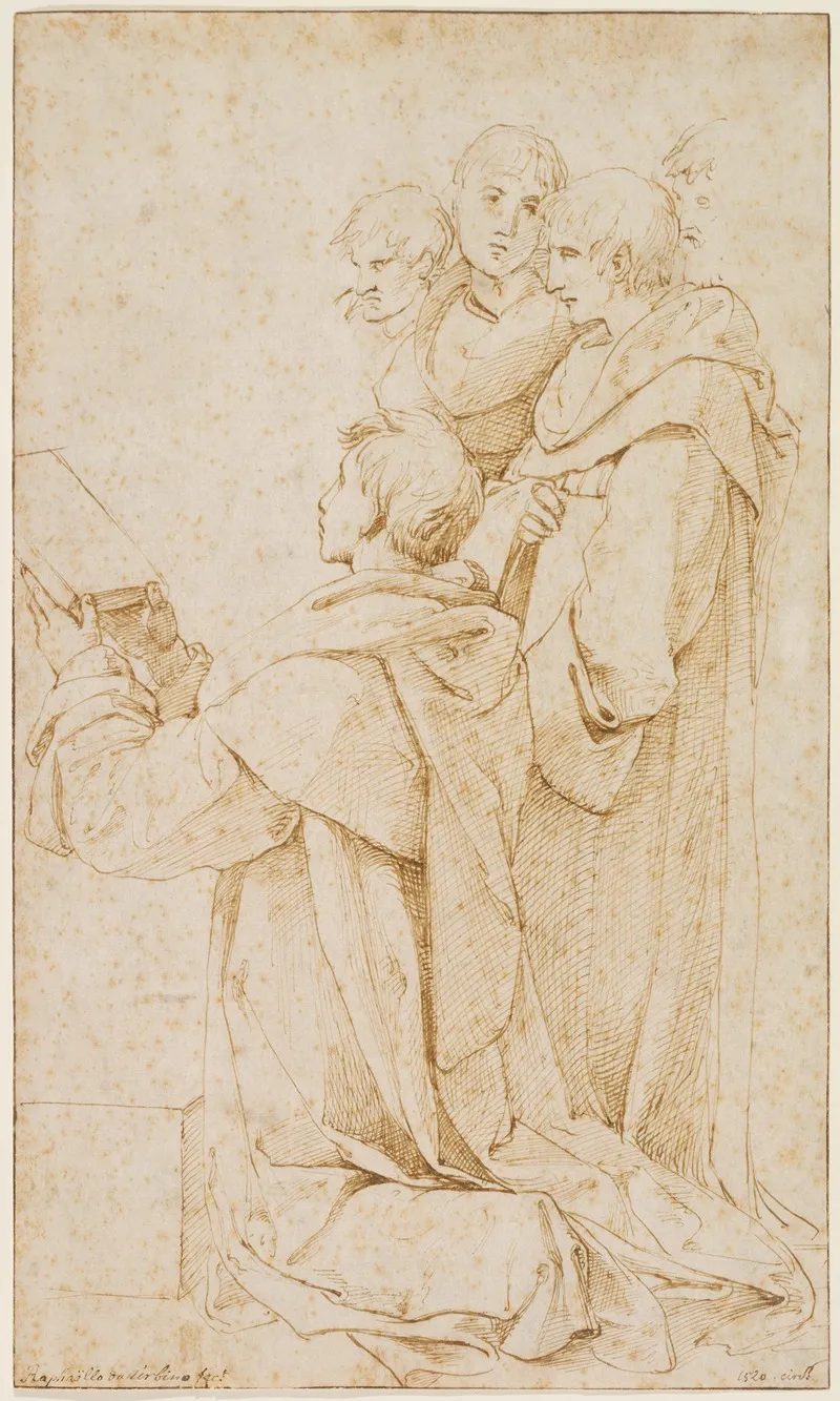 Die Ubergabe Der Dekretalen by Raphael - Canvas Print