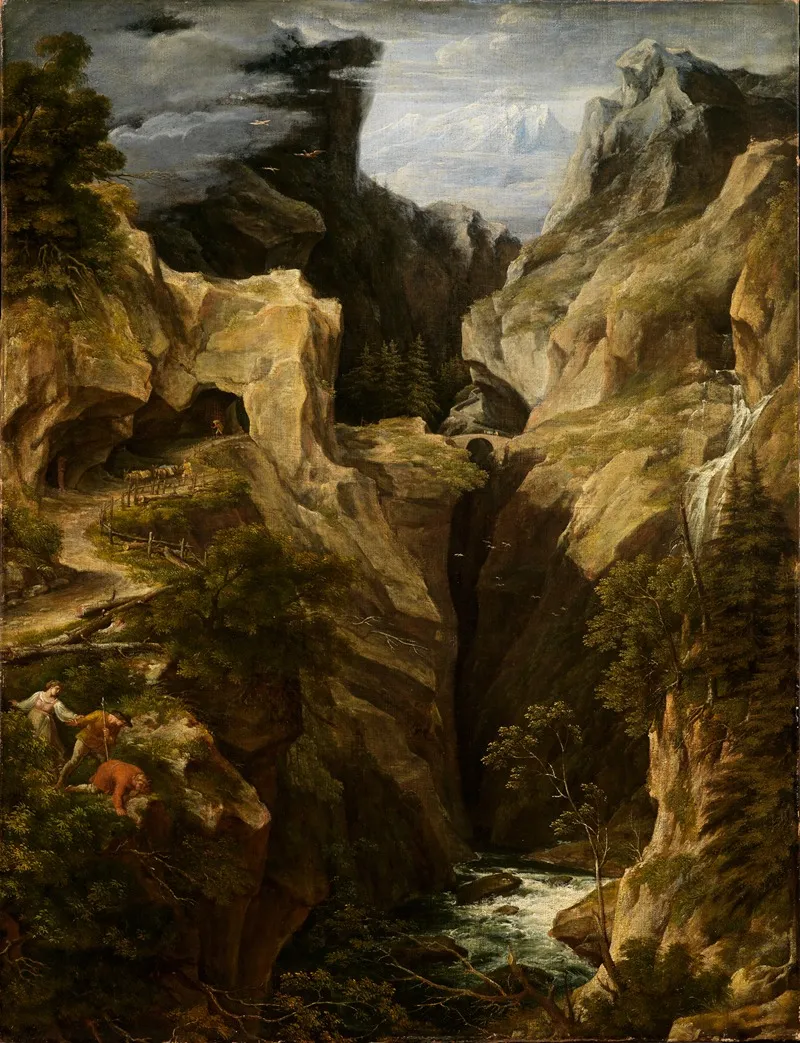Die Via Mala In Graubunden by Joseph Anton Koch - Canvas Print