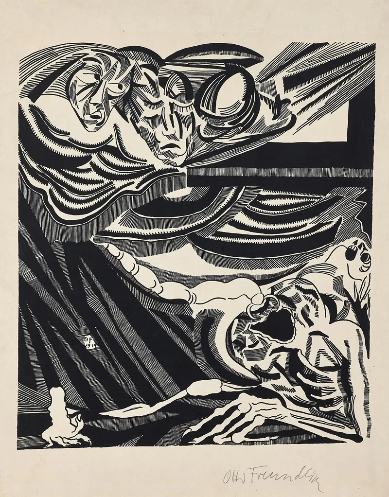 Die Zeichen Pl 4 by Otto Freundlich - Canvas Print