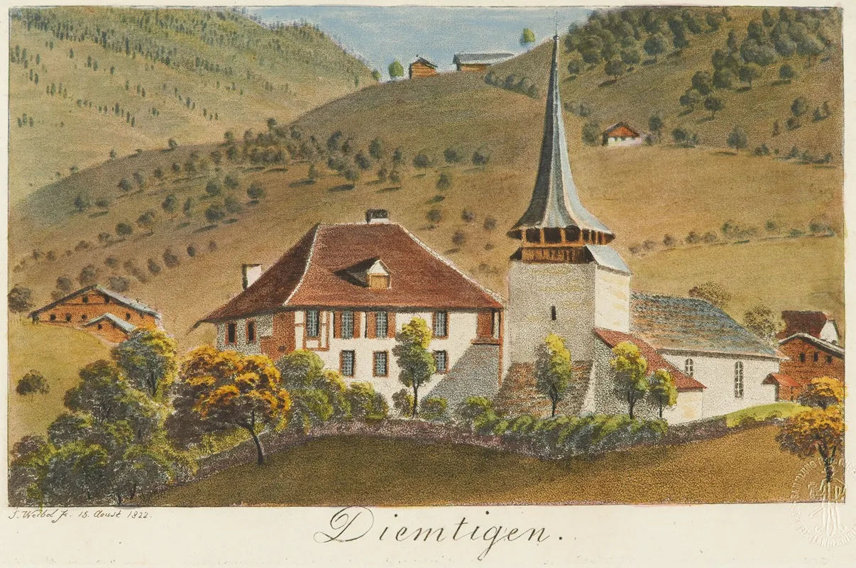 Diemtigen by Jakob Samuel Weibel - Canvas Print