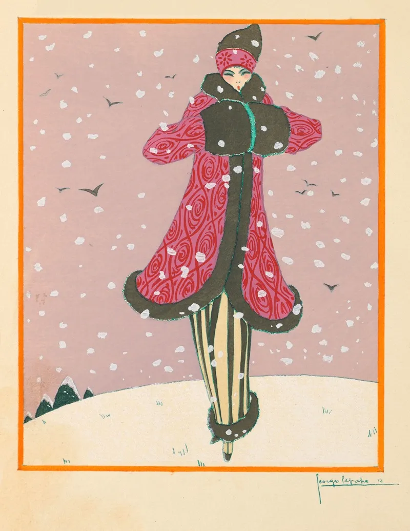 Dieu Quil Fait Froid God Its Cold by Georges Lepape - Canvas Print