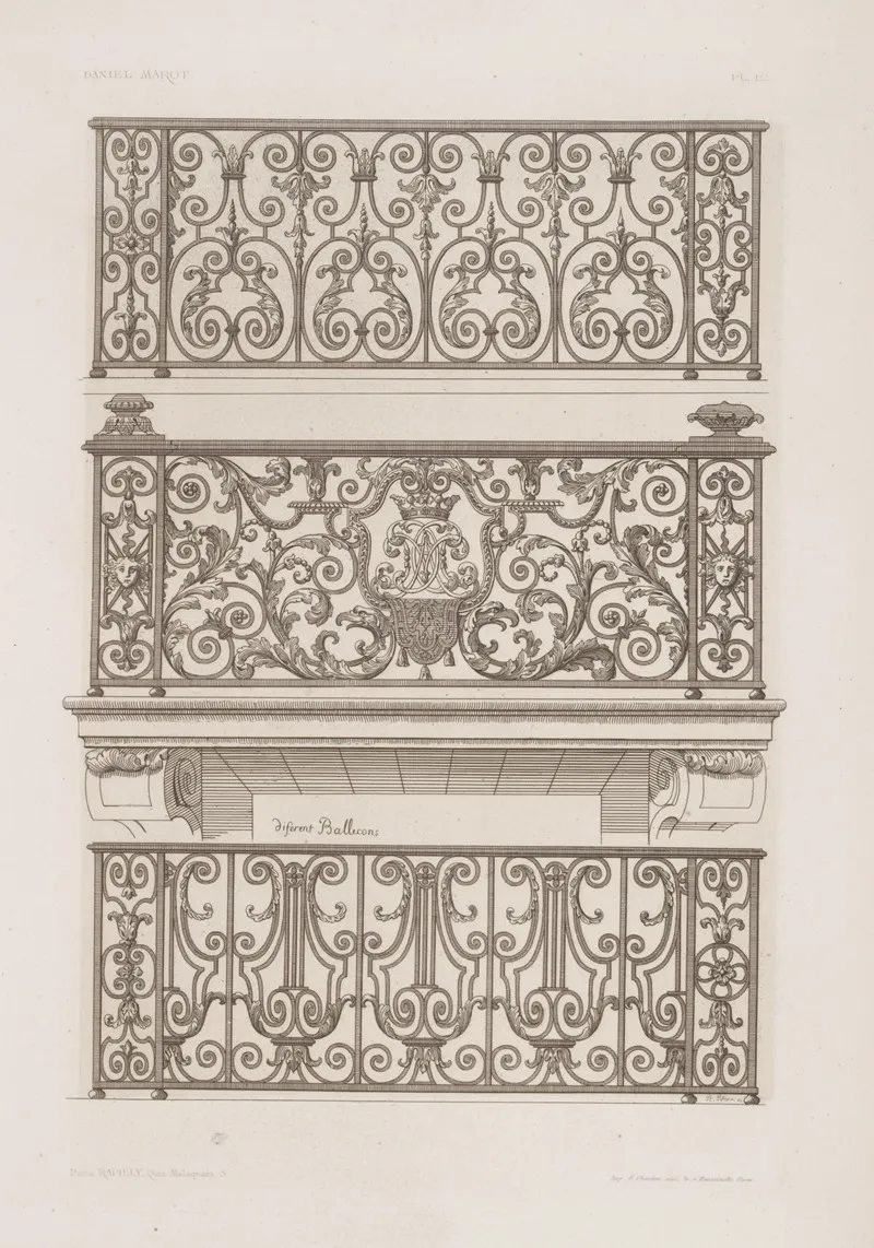 Diferent Ballecons by André-Charles Boulle - Canvas Print