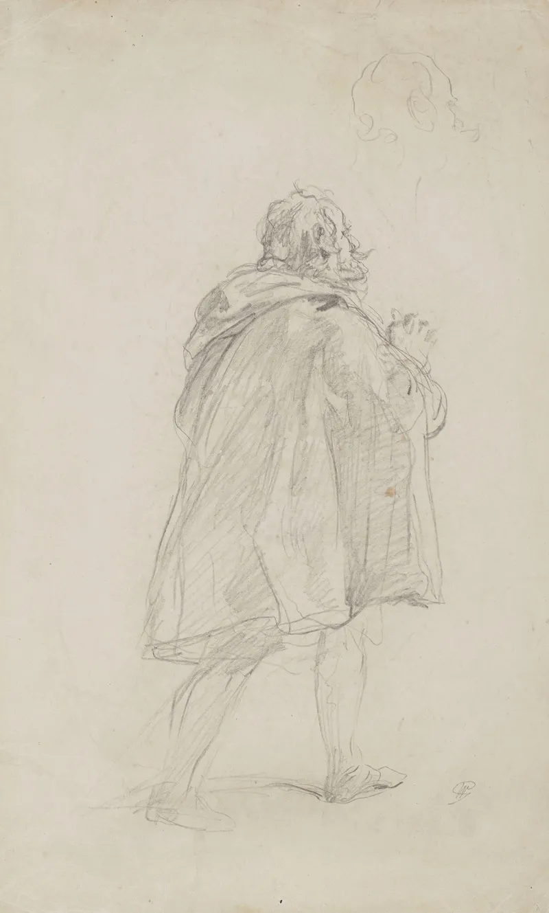Dignitary Sketch For The Painting Titled Pleading With Sobieski To Defend Vienna