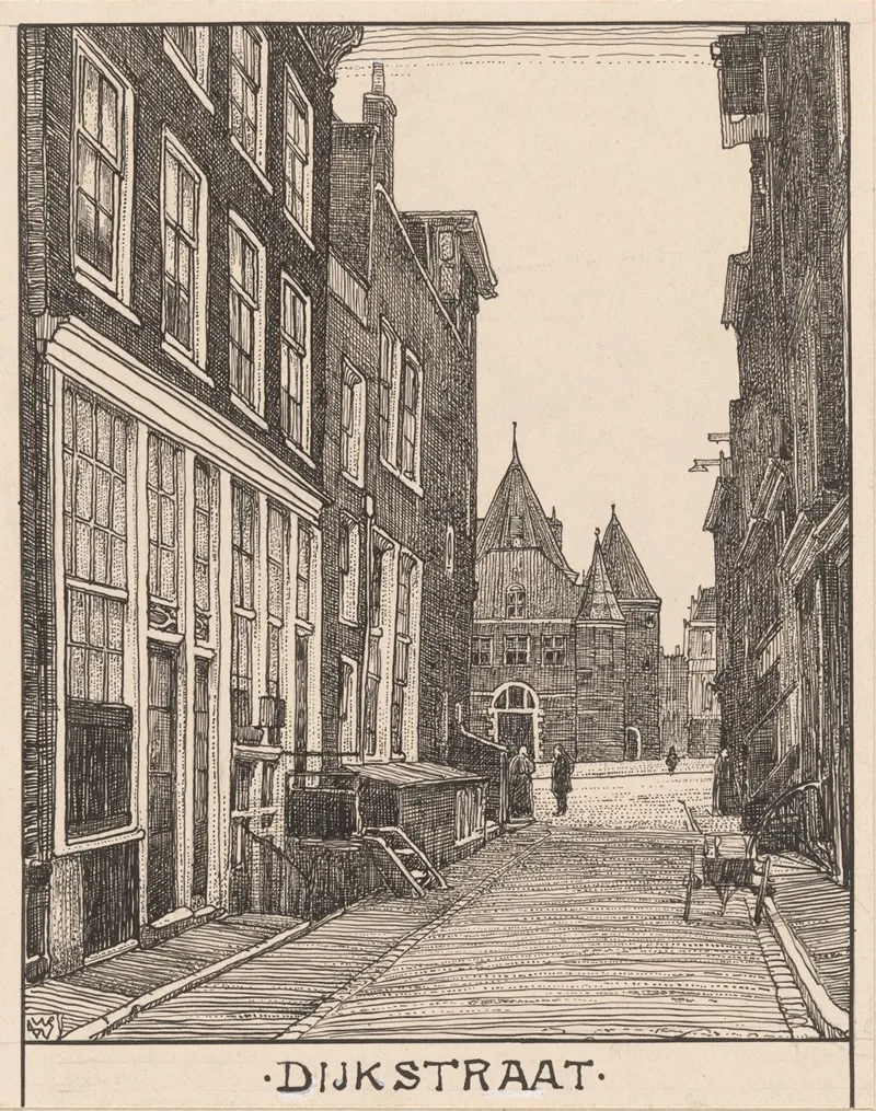 Dijkstraat Te Amsterdam by Willem Wenckebach - Canvas Print