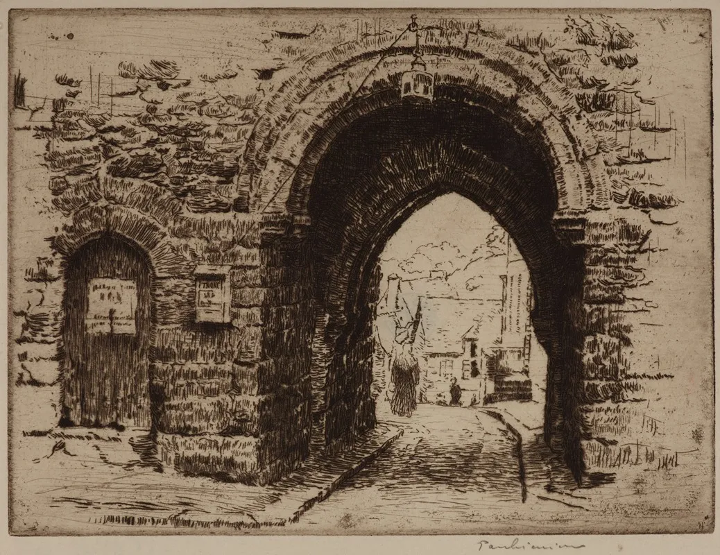 Dinan Jerzual Gate by Józef Pankiewicz - Canvas Print