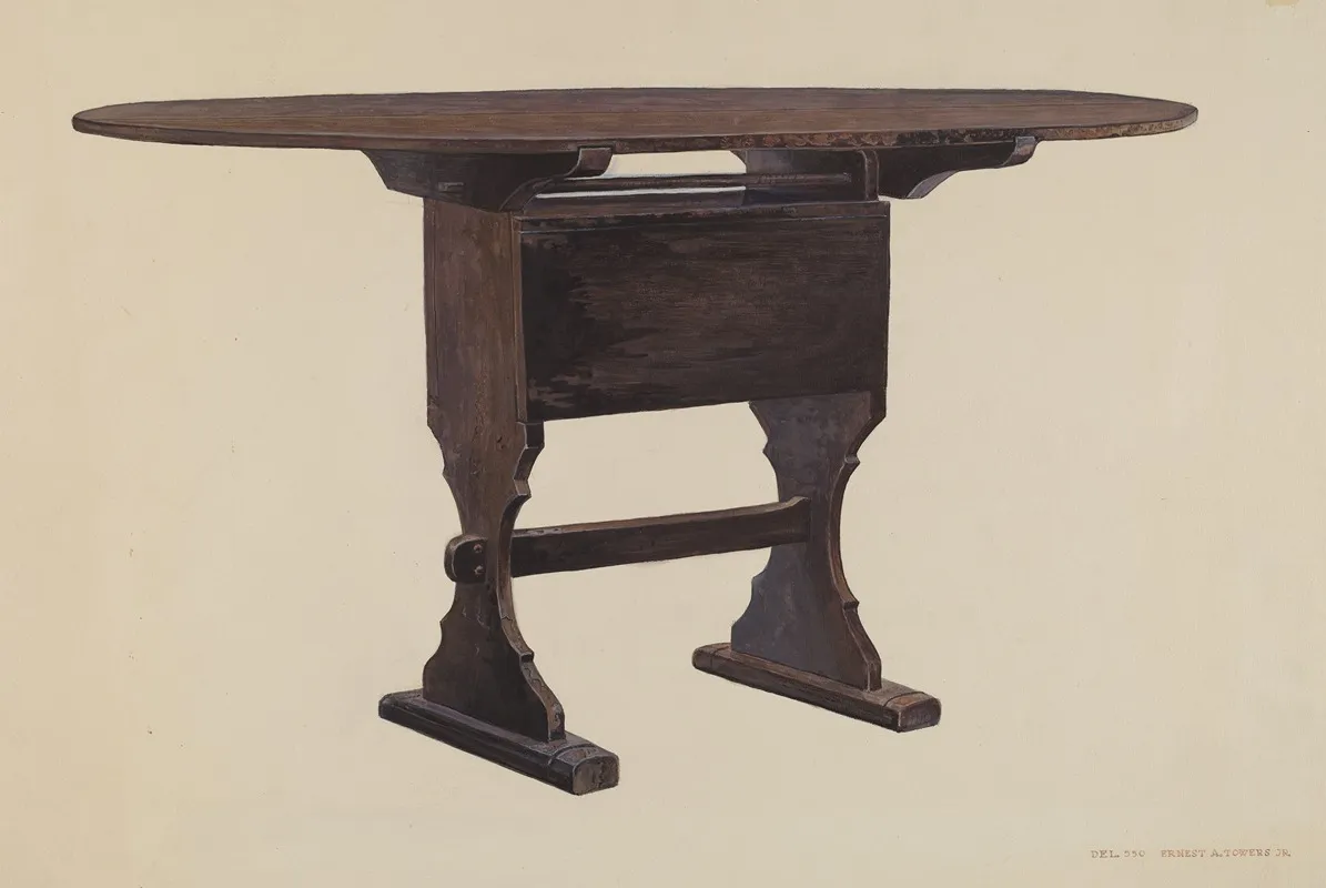Dining Room Table by Ernest A. Towers, Jr. - Canvas Print