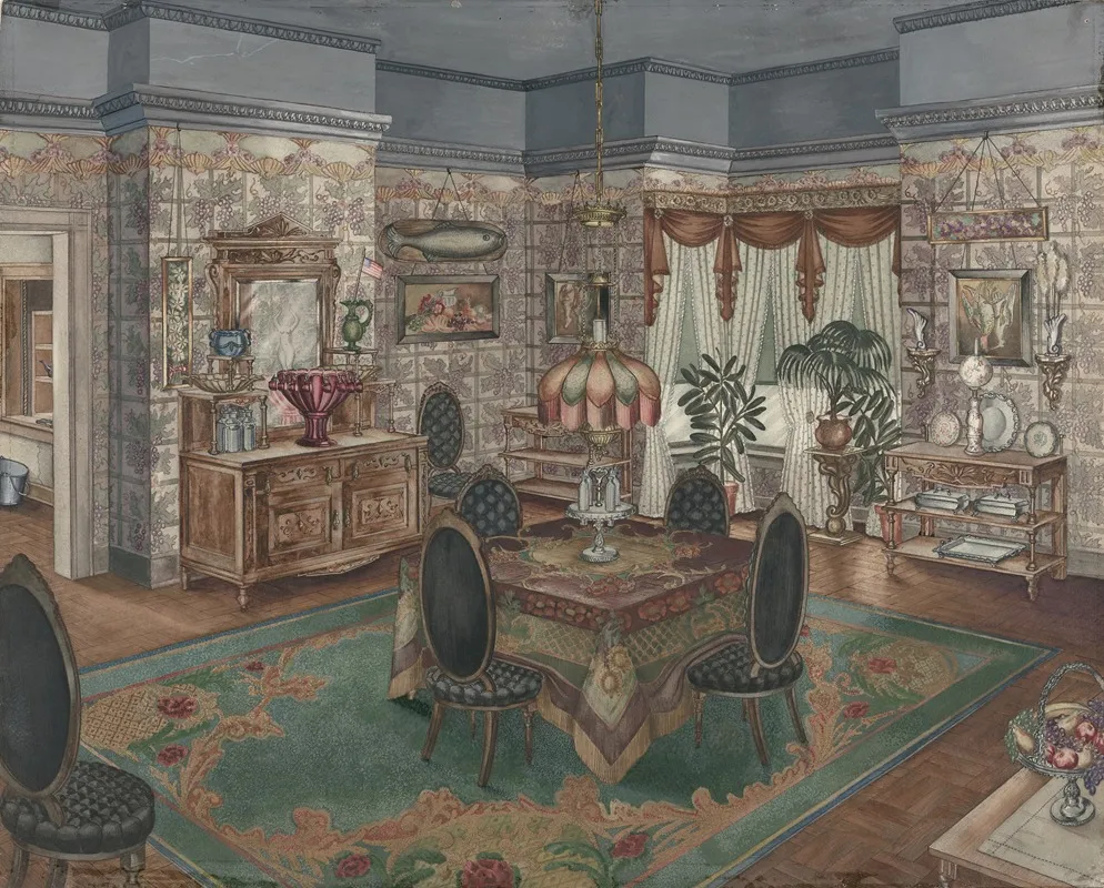 Dining Room by Perkins Harnly - Canvas Print
