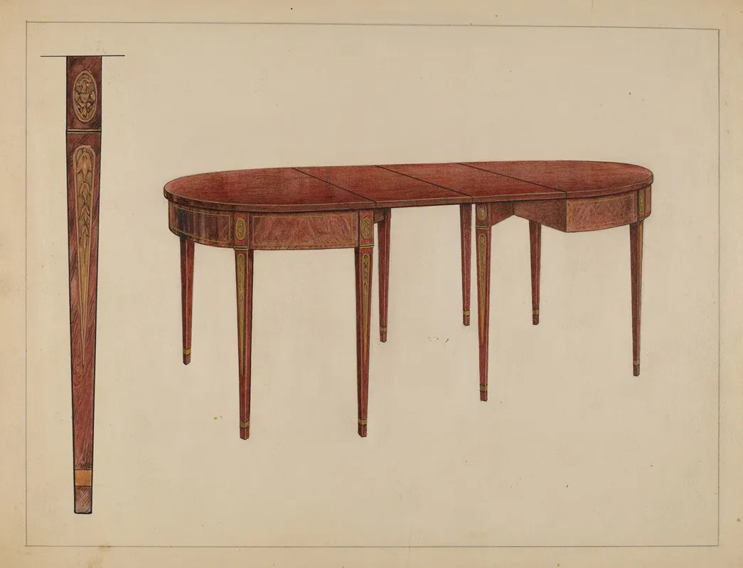 Dining Table 4 by M. Rosenshield-von-Paulin - Canvas Print