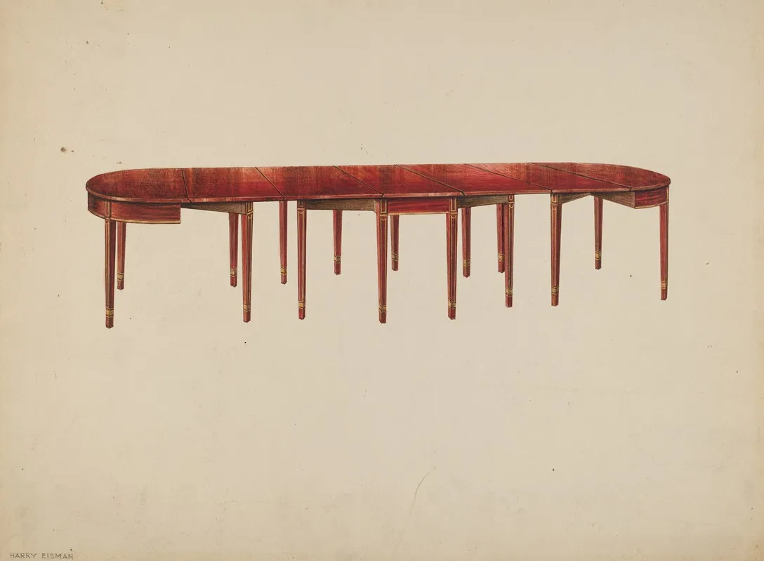 Dining Table by Harry Eisman - Canvas Print