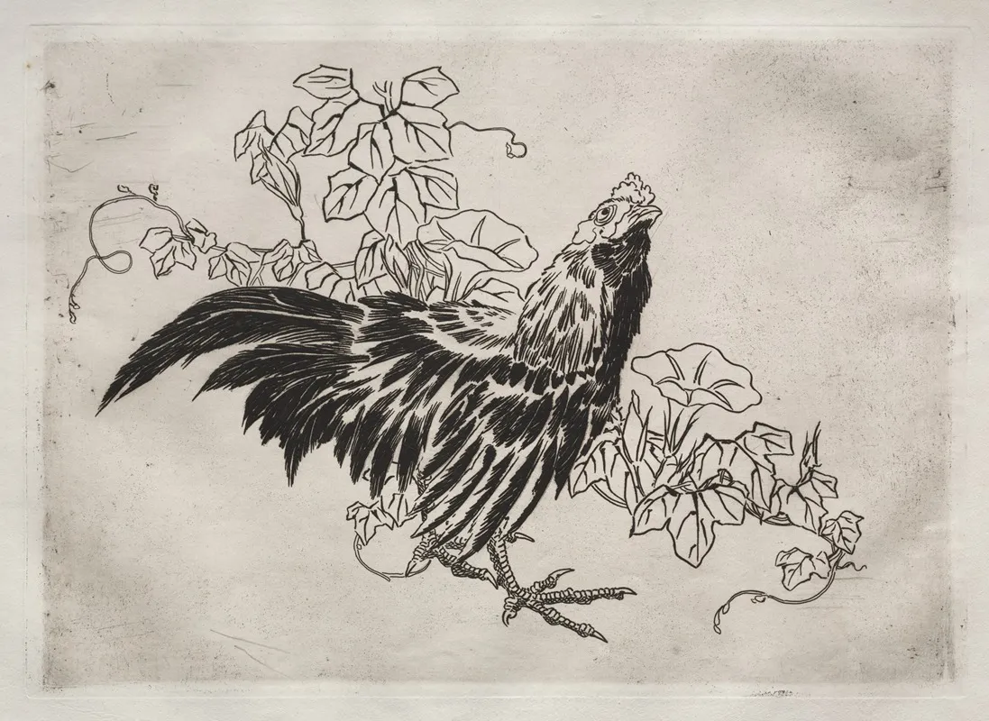 Dinner Service Rousseau Service Rooster And Morning Glories No 25