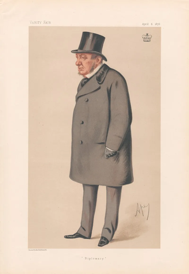 Diplomacy Lord Lyons 6 April 1878 by Carlo Pellegrini - Canvas Print