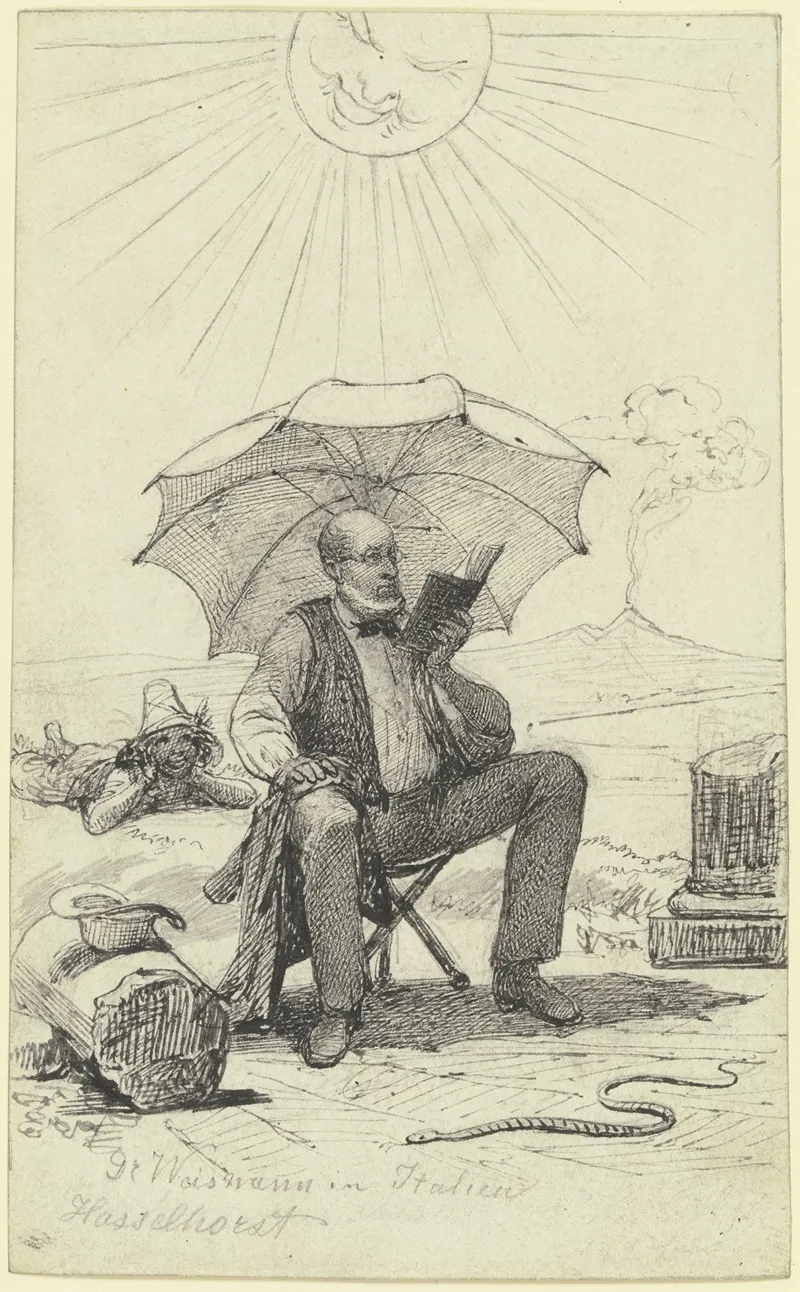 Direktor Weismann In Italien by Johann Heinrich Hasselhorst - Canvas Print
