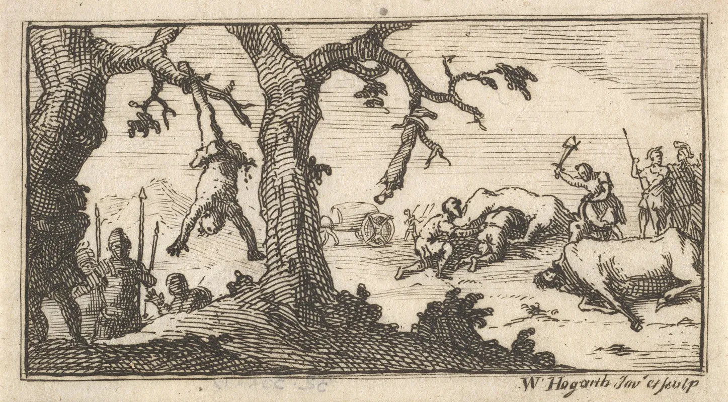 Dismemberment by William Hogarth - Canvas Print