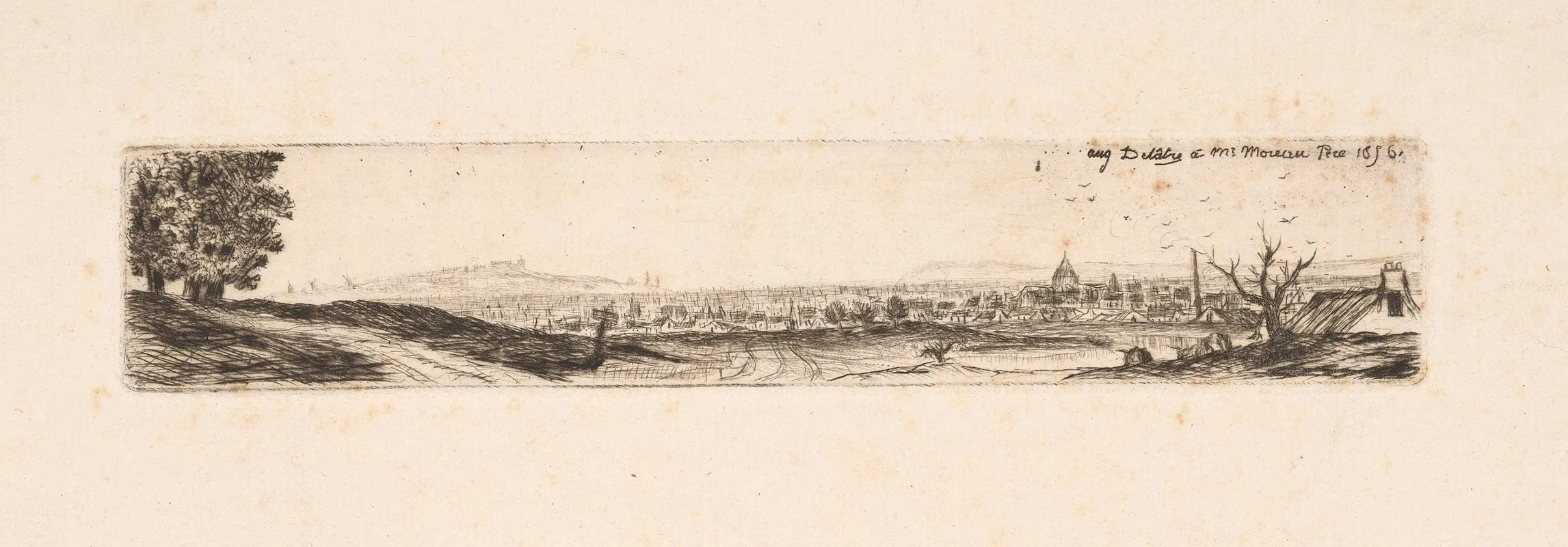 Distant View Of City by Auguste Delâtre - Canvas Print