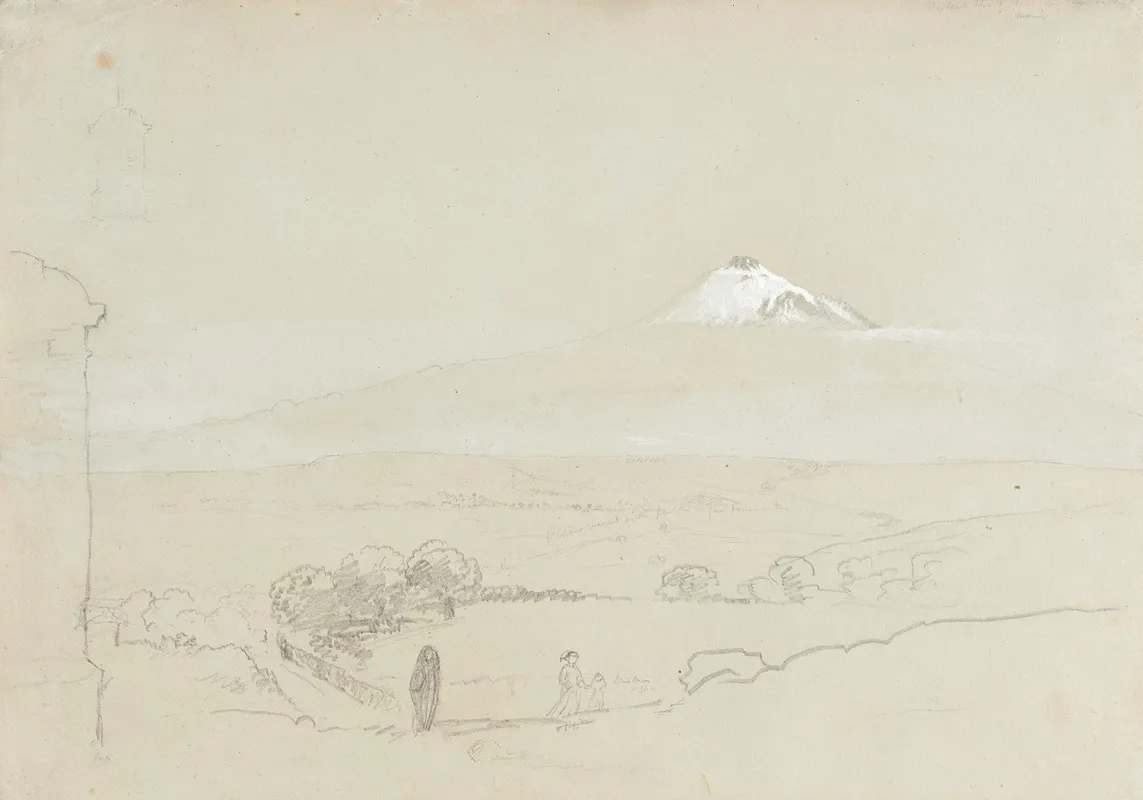 Distant View Of Mount Etna