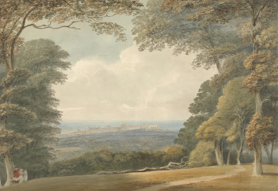 Distant View Of Windsor Castle