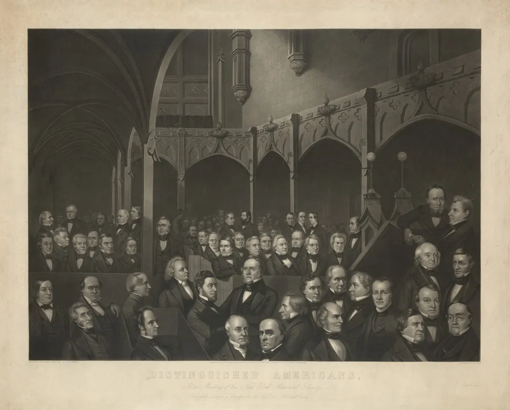 Distinguished Americans At A Meeting Of The New York Historical Society