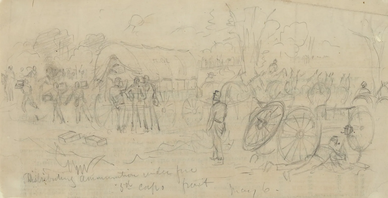 Distributing Ammunition Under Fire 5th Corps Front May 6