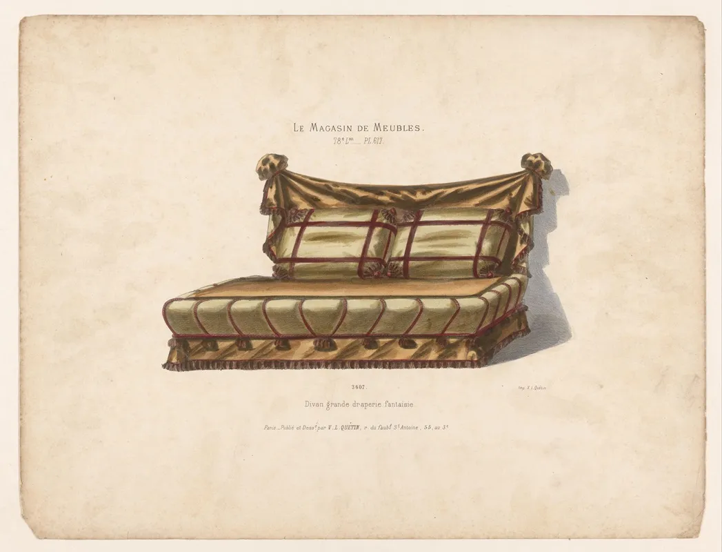 Divan Grande Draperie Fantaisie by Victor Léon Michel Quétin - Canvas Print