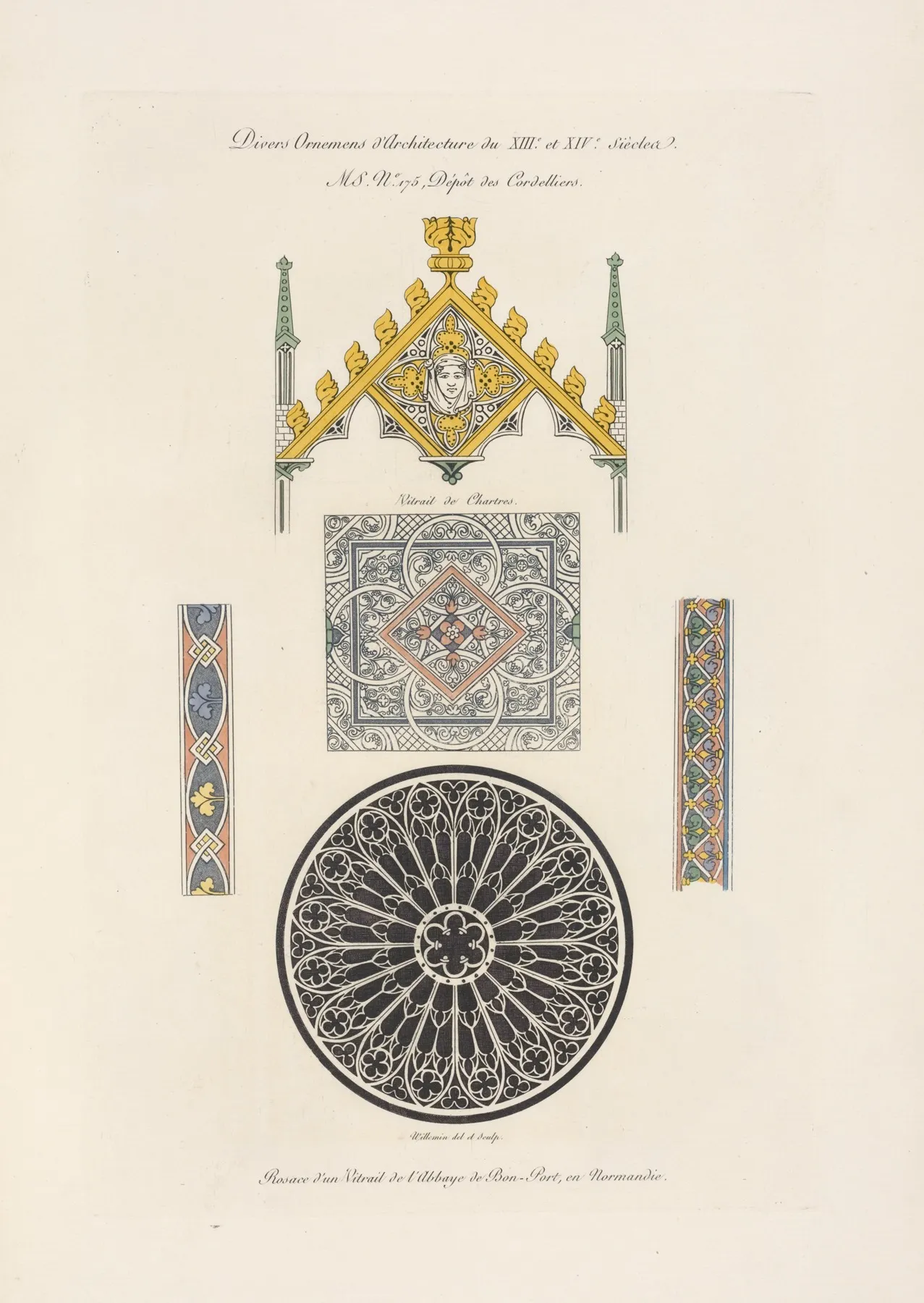 Divers Ornemens Darchitecture Du Xiiie Et Xive Siecles