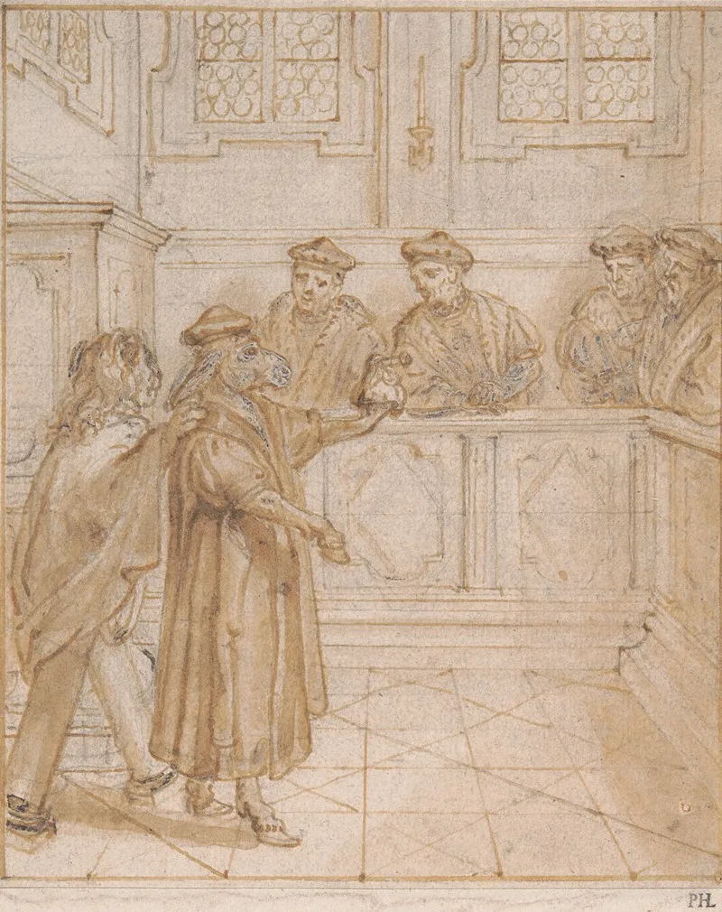 Doctor Ass A Satire On The Law by Abraham van Diepenbeeck - Canvas Print