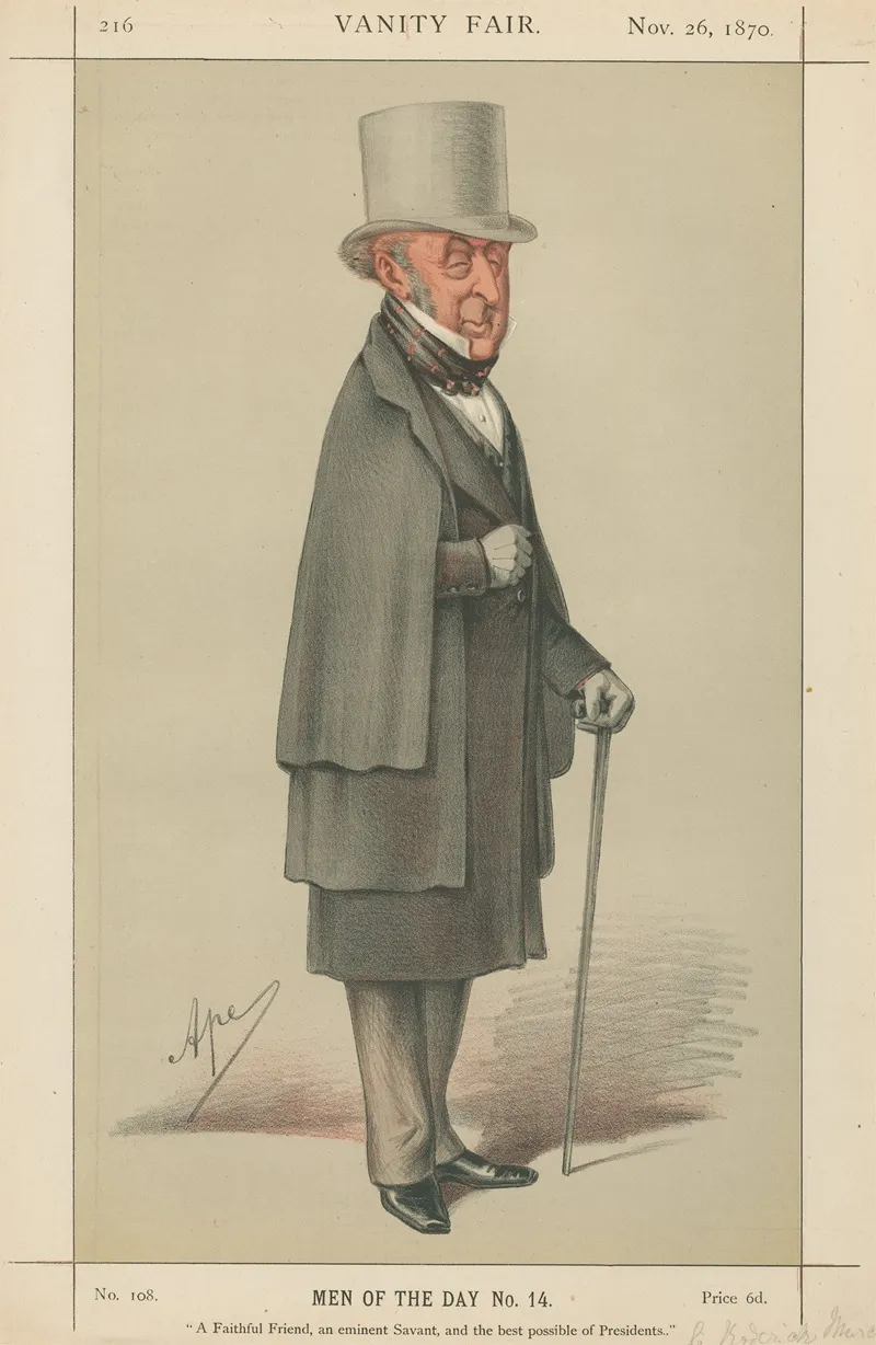 Doctors And Scientists A Faithful Friend An Eminent Savant And The Best Possible Of Presidents Sir Robert Nurchison 25 November 1870 by Carlo Pellegrini - Canvas Print