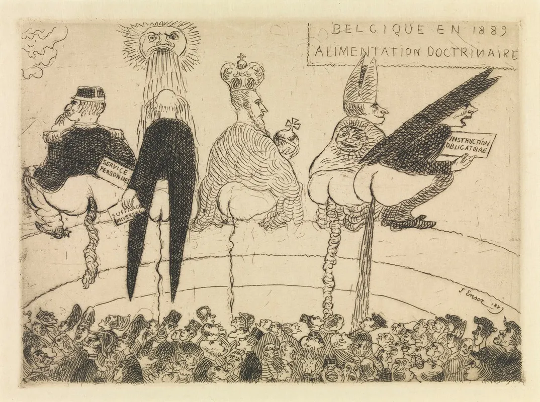 Doctrinal Nourishment 3 by James Ensor - Canvas Print