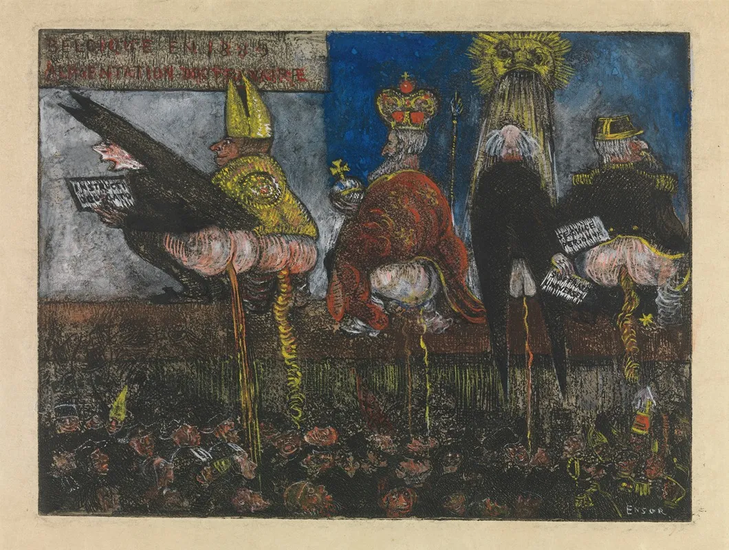 Doctrinal Nourishment by James Ensor - Canvas Print