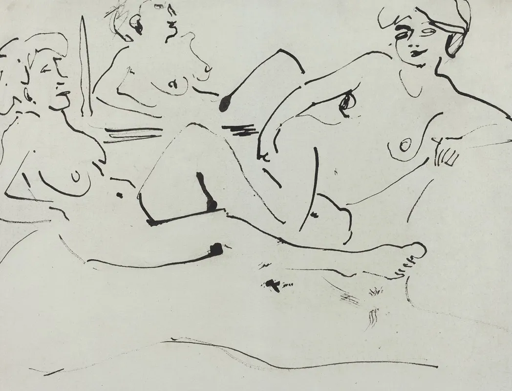 Dodo And An Older Woman Reclining Before A Mirror