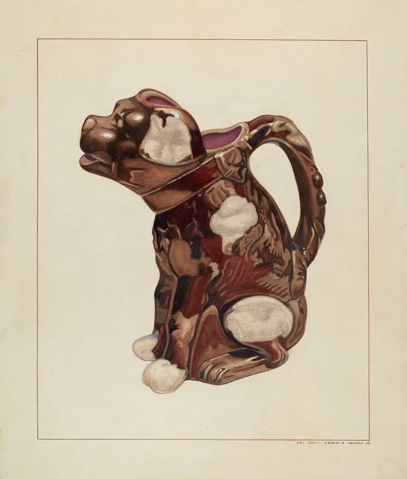 Dog Pitcher by Ernest A. Towers, Jr. - Canvas Print