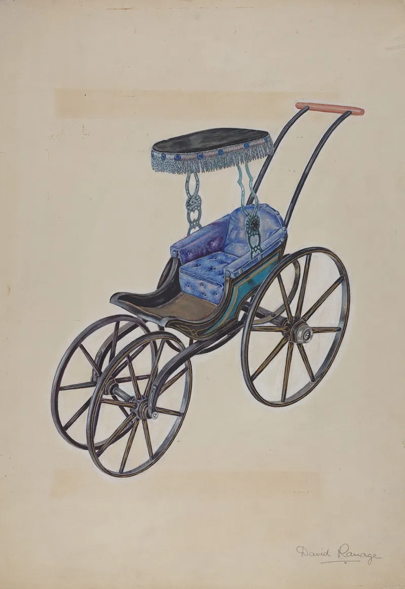 Doll Go Cart by David Ramage - Canvas Print