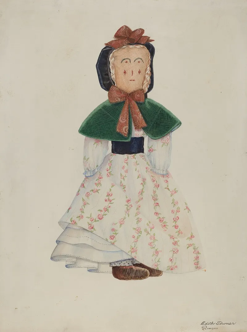 Doll Maggie Bentley by Edith Towner - Canvas Print