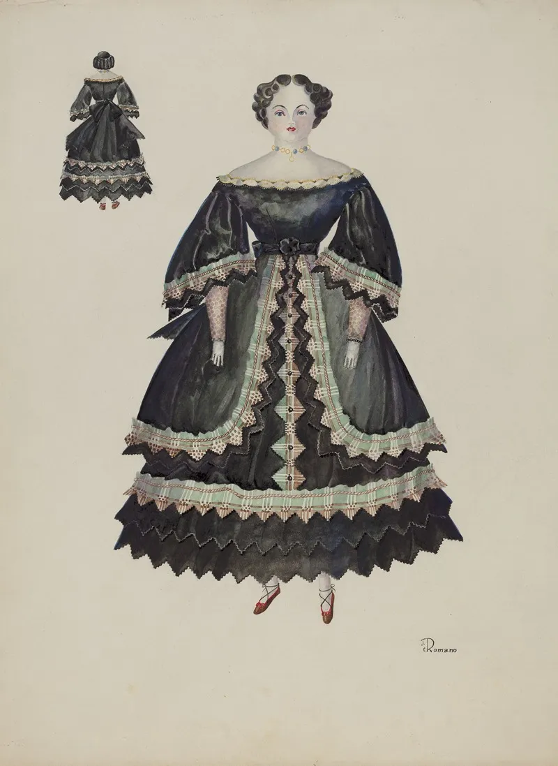 Doll Minerva Pratt by Josephine C. Romano - Canvas Print