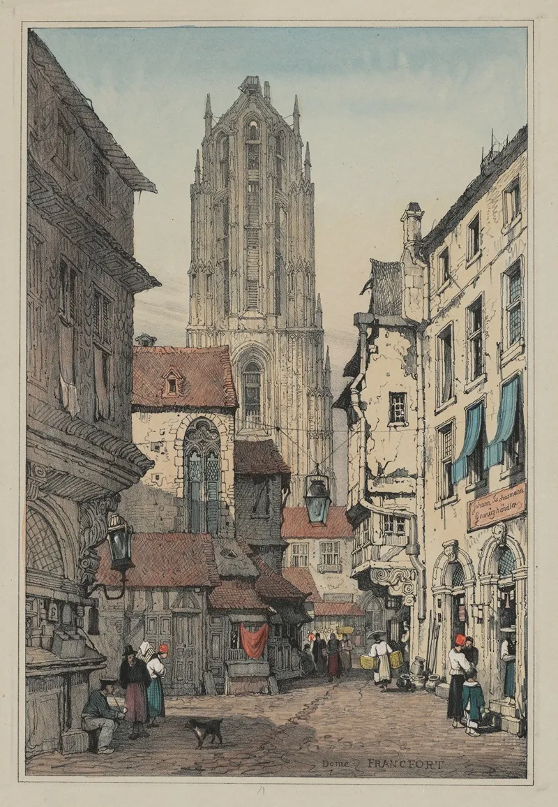 Dome Francfort by Samuel Prout - Canvas Print