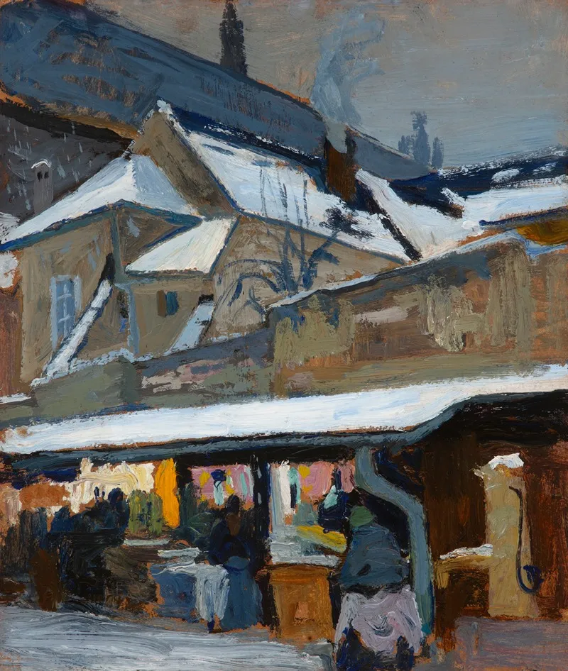Dominican Shambles Slaughterhouses In Krakow by Henryk Szczygliński - Canvas Print