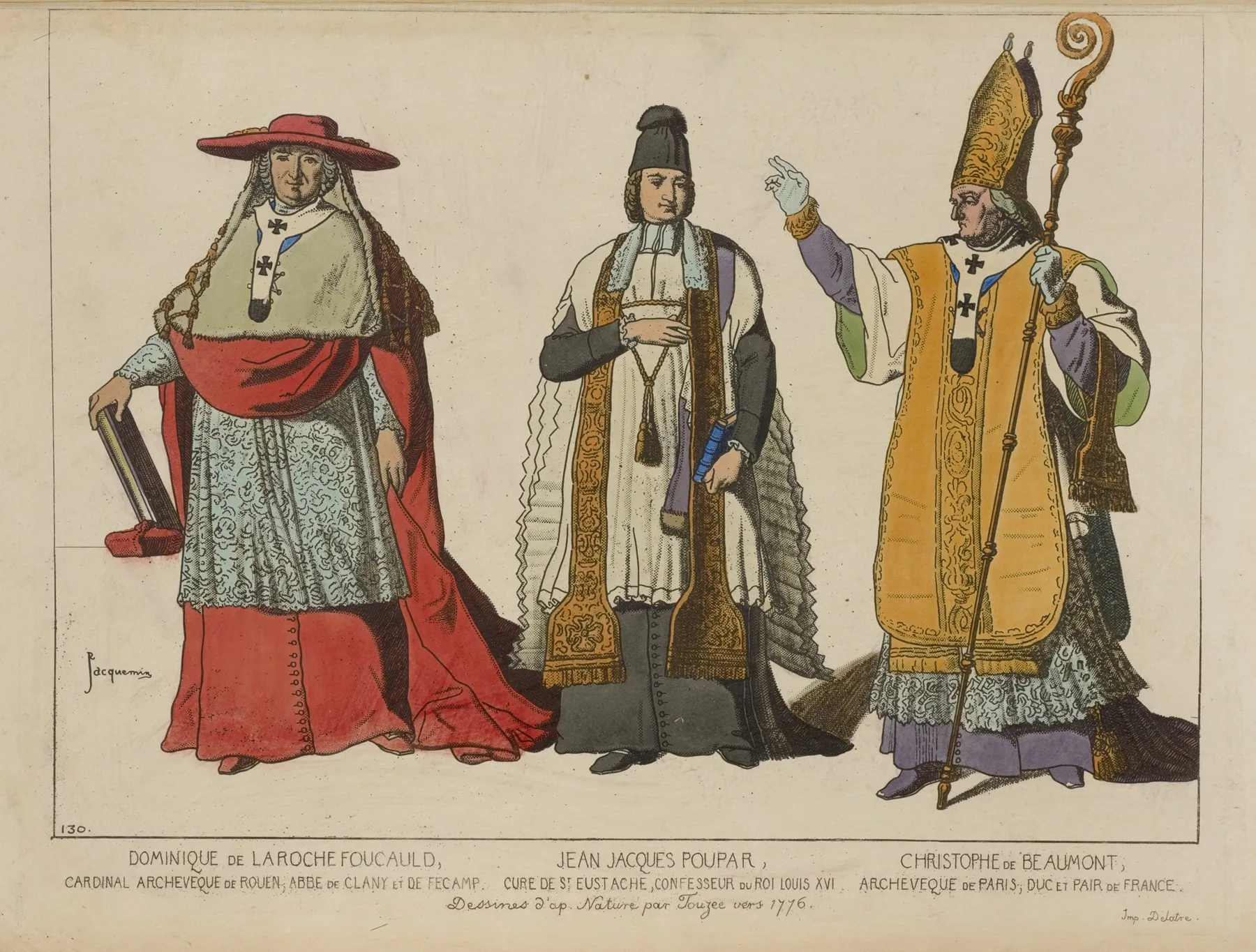 Dominique De Laroche Foucauld Cardinal Archeveque De Rouen Abbe De Clany Et De Fecamp